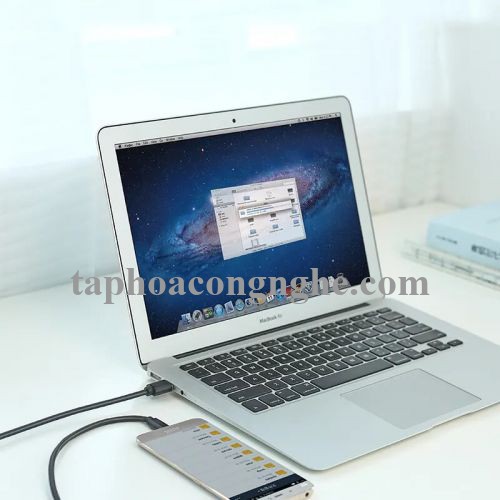 Ugreen 20881 0.5M màu đen Cáp dữ liệu USB 3.0 sang Type-C truyền dữ liệu từ máy tính ra điện thoại dài US184 30020881